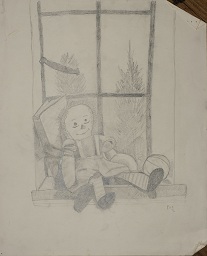 MSB238.jpg,Copyright (c) 2007,2012 by the Estate of Margaret S. Bucher, Elizabeth B. Lucas, executrix. All rights reserved.,signed &#34;Peg&#34;, unframed,pencil on sketch paper,19.5 x 16