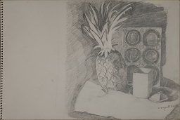 MSB156.jpg,Copyright (c) 2007,2012 by the Estate of Margaret S. Bucher, Elizabeth B. Lucas, executrix. All rights reserved.,contrast enhanced during editing, signed, unframed,PENCIL in sketch pad,18x12